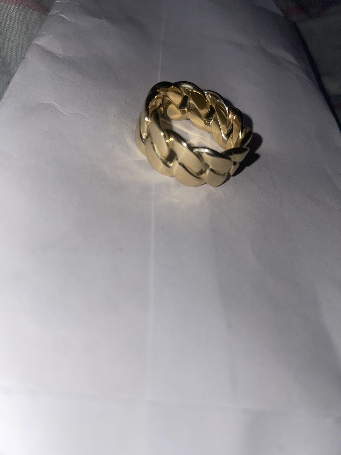 Solid Gold 14K Cuban link Ring (Negotiable)
