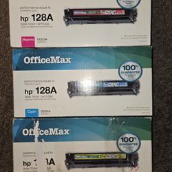 3-Pack HP 128A (CE320A) Toner Cartridges - Magenta, Cyan, Yellow