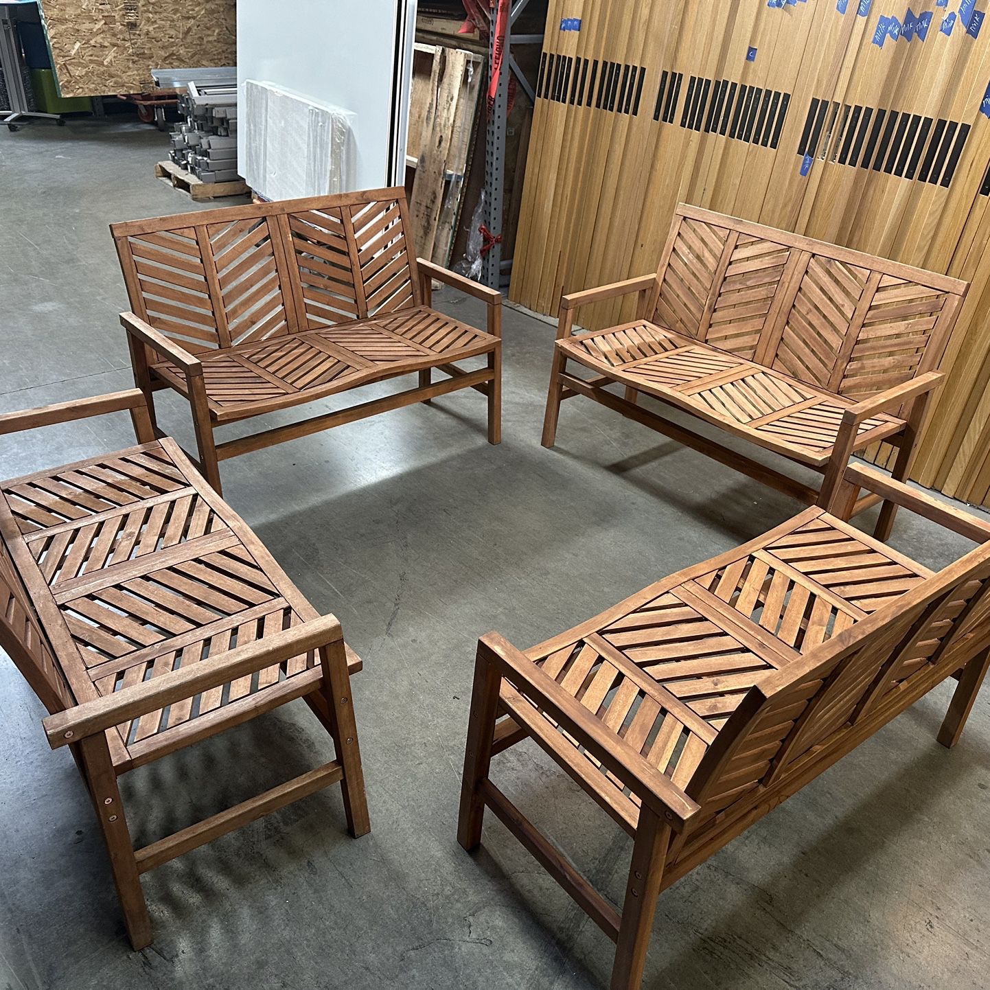 4 Outdoor Benches With Backs