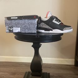 Jordan 3s Black Cement Size 12