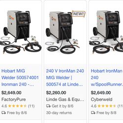 Miller-Hobart Ironman 250 mig welder