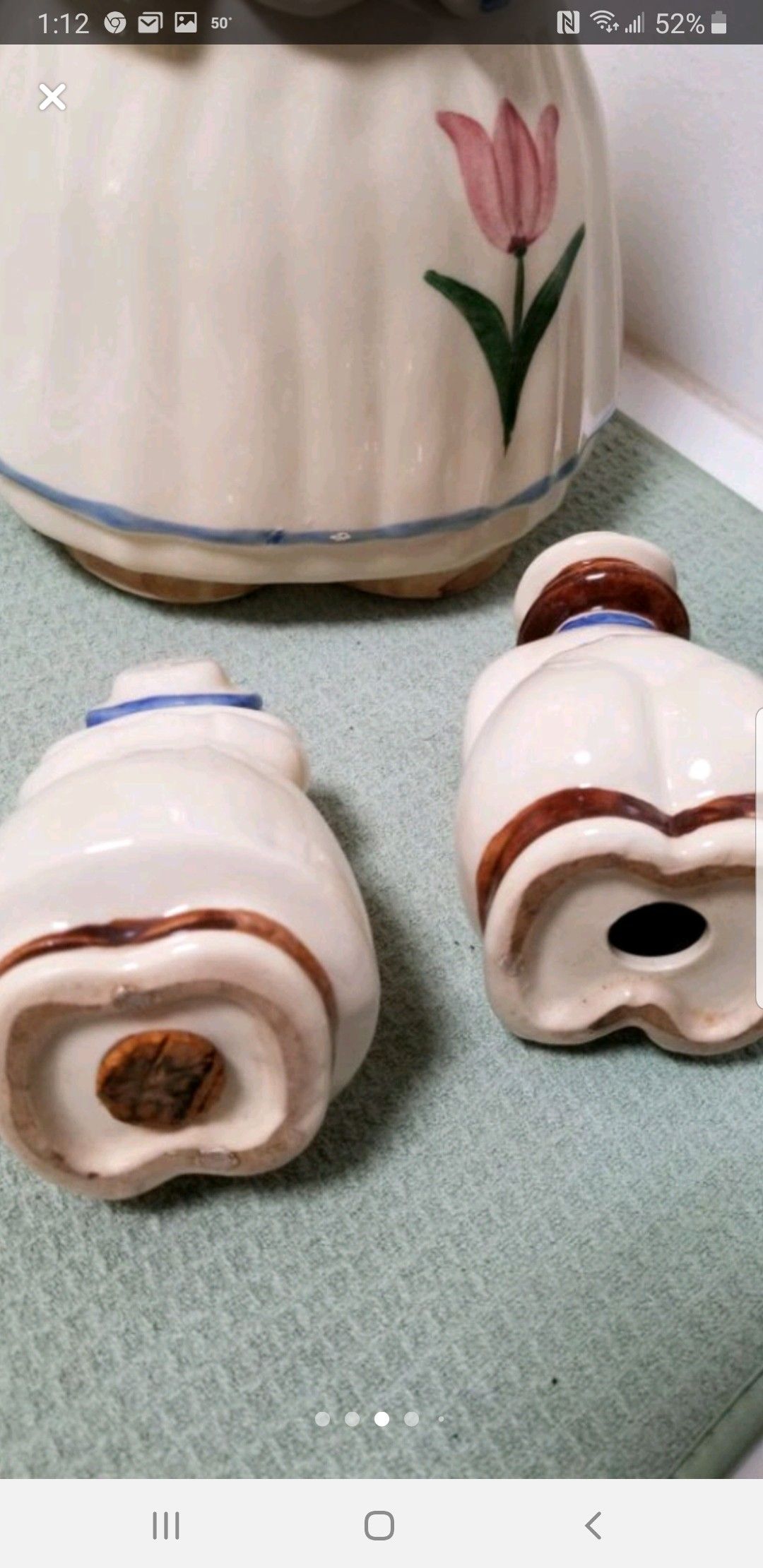 VINTAGE COOKIE JAR WITH SALT AND PEPPER SHAKERS *EXCELLENT