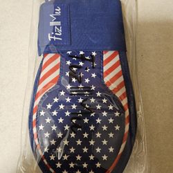 Unused American Flag Sliding Mit 