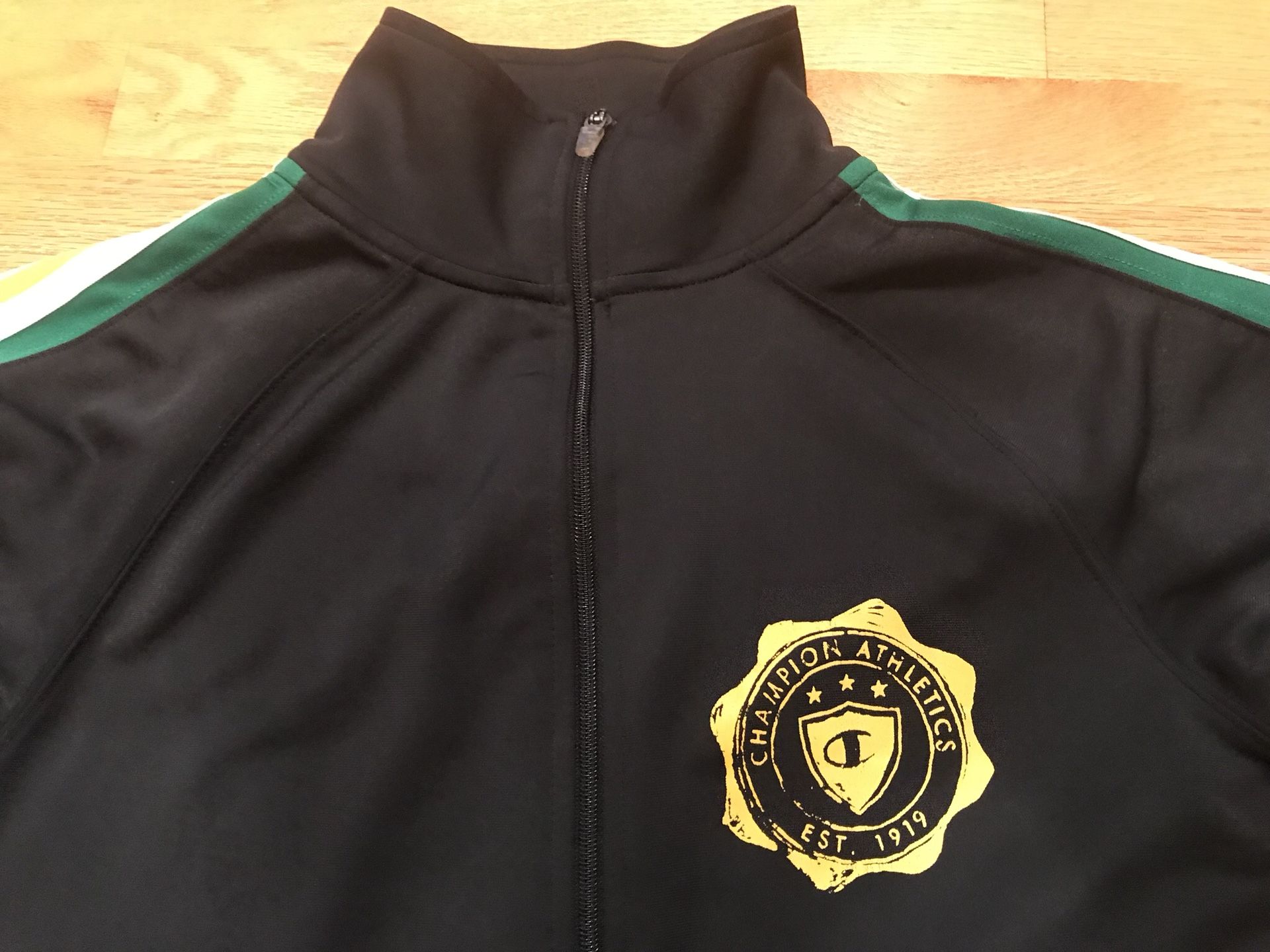 Champion Athletic Black & Green Jacket!