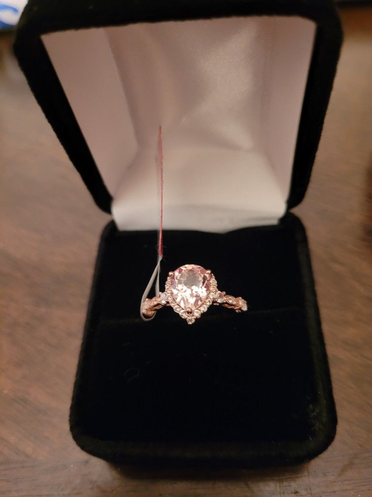 Pink Sapphire Ring 14k Rose Gold Over Sterling Silver 