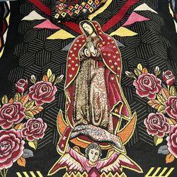 Virgin Mary poncho With Hoodie