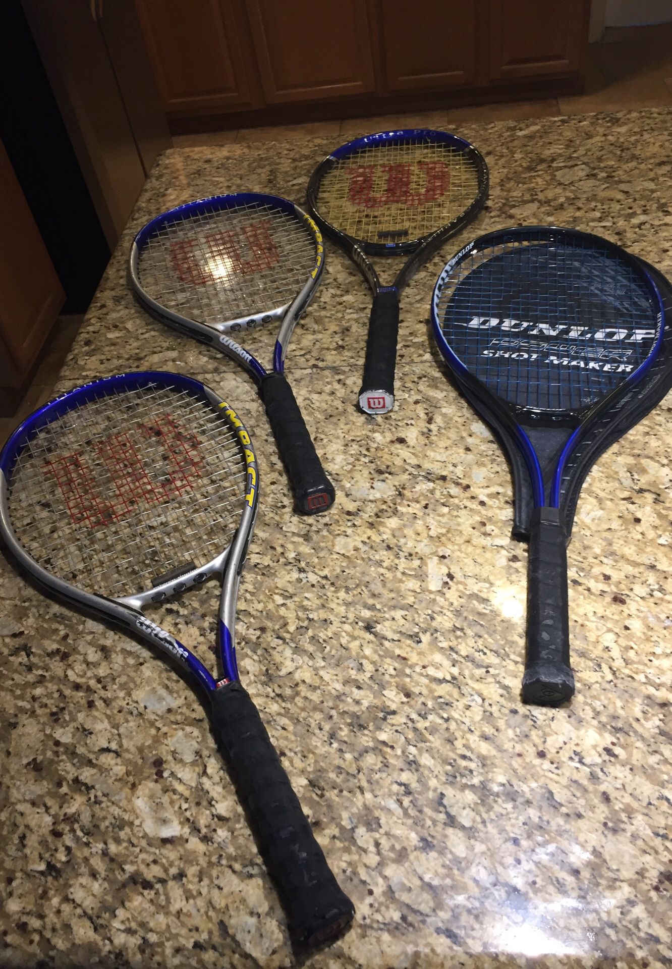 Tennis Rackets Wilson Dunlop $15 each or all for $40