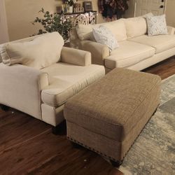  Couch and Chair With Ottoman 