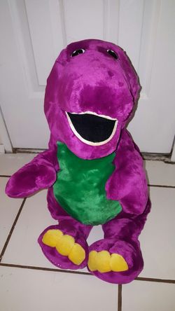 Huge Lyons Golden Bear Company 27" Tall Barney The Purple Dinosaur