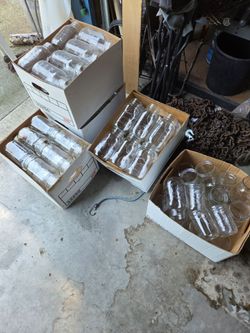 Canning jars quart size.