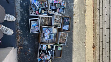 Large lot of CDs, Cassette Tapes, and 45rpm records