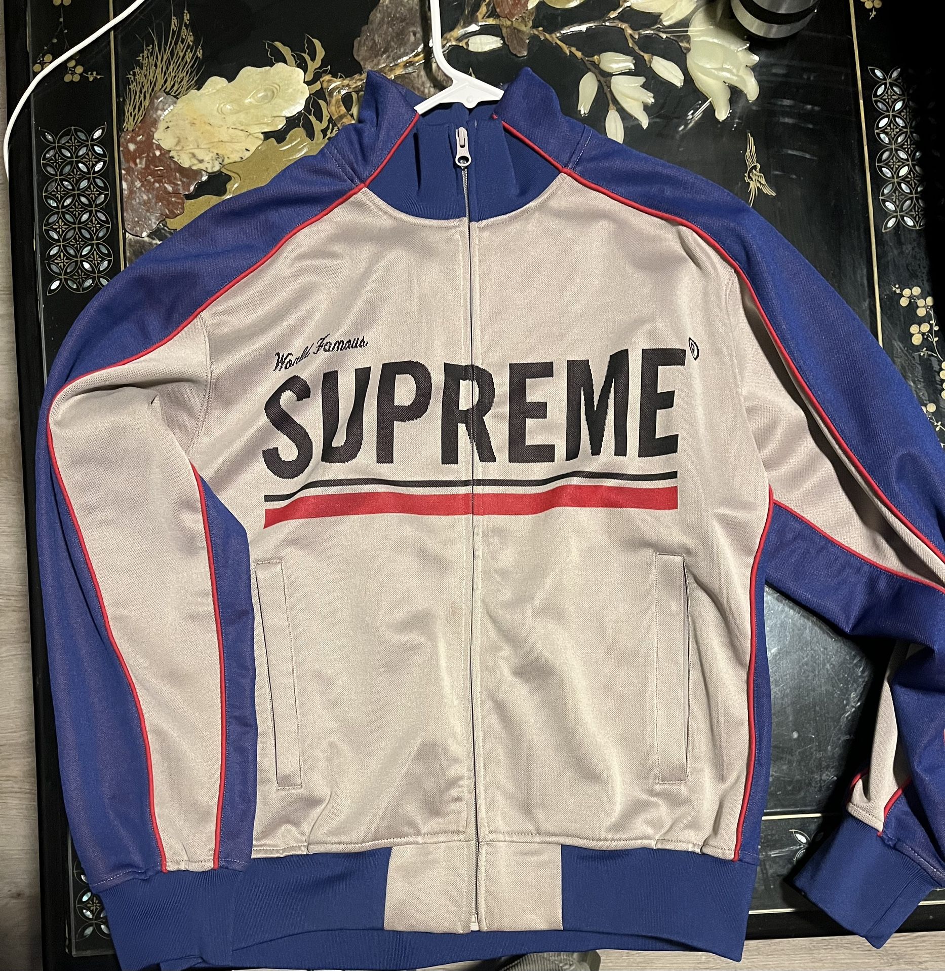 Supreme World Famous Jacquard Track Jacket