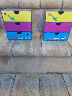 Lisa Frank Mini Drawer Storage Organizer Set of 2