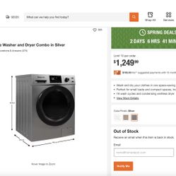 2.7 Cu. Ft. All-In-One Washer And Dryer Combo - Magic Chef (Silver)