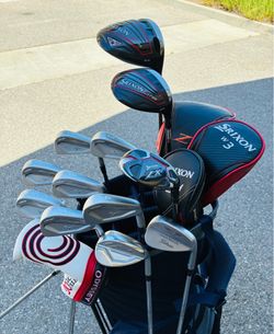 Mizuno JPX 900 Tour Iron Set 3-9i with Titleist Vokey 48* PW, Srixon Driver