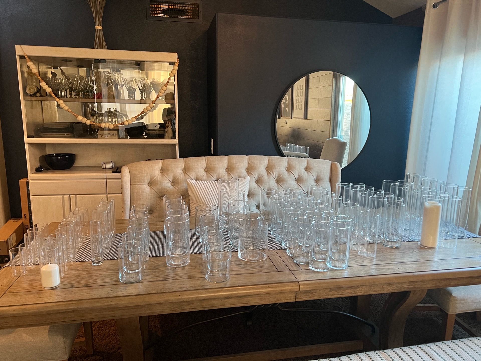 Glass Cylinder Candle Holders/Vases See description for prices