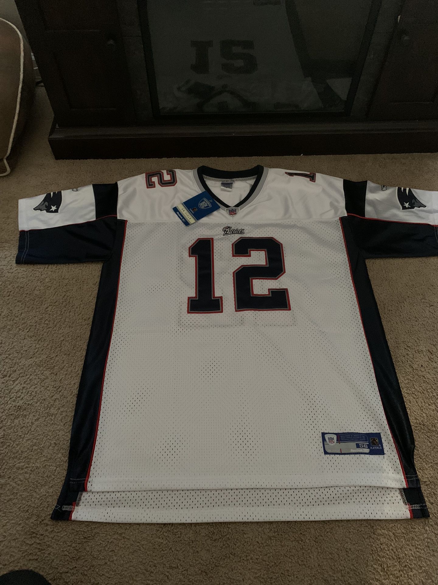 Tom Brady NFL Patriots Reebok Authentic Jersey Size 56