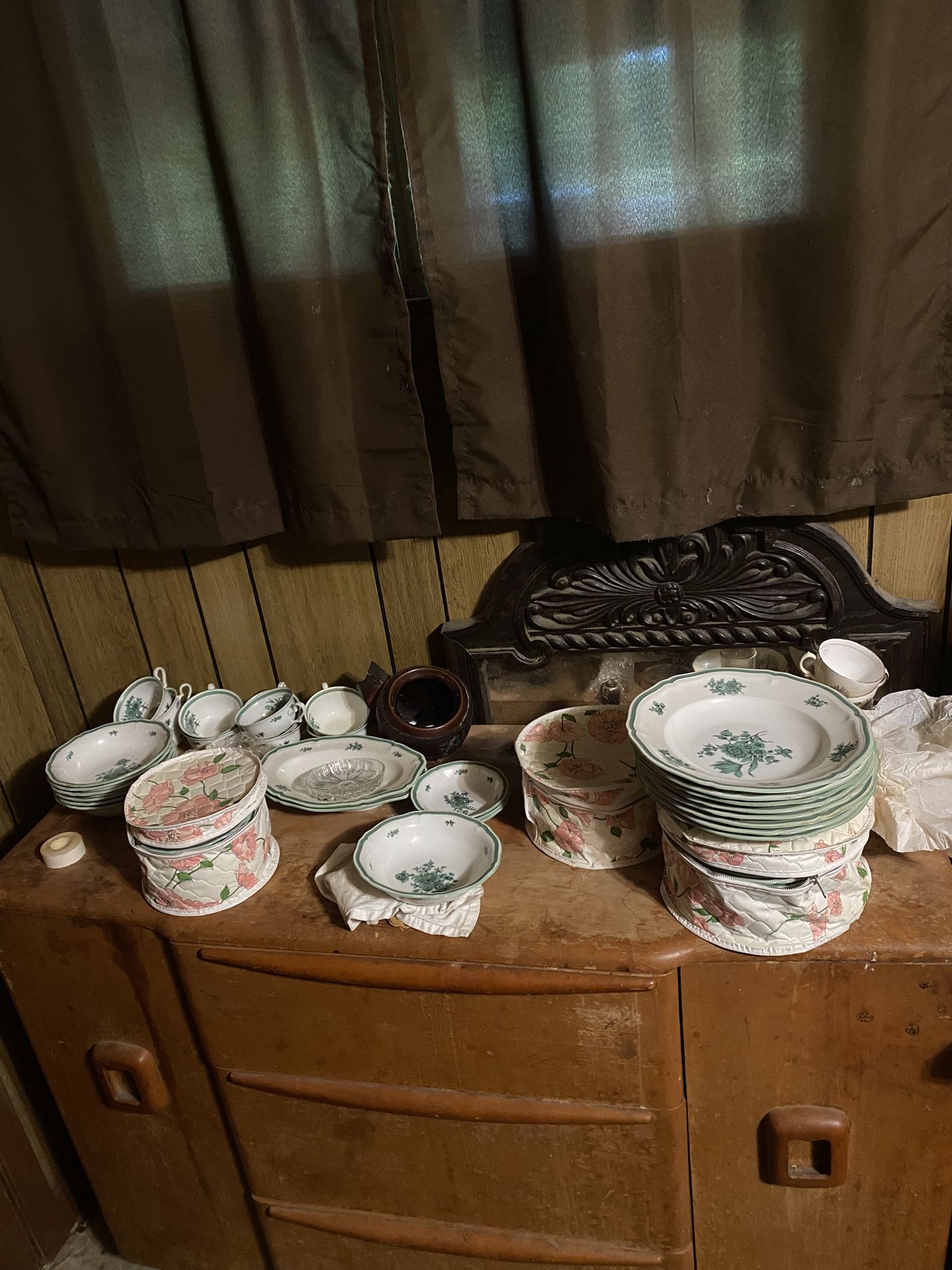 Teak China Cabinet With Dutch China