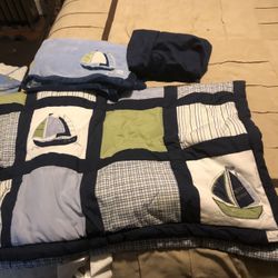 Nautica crib set with accessories