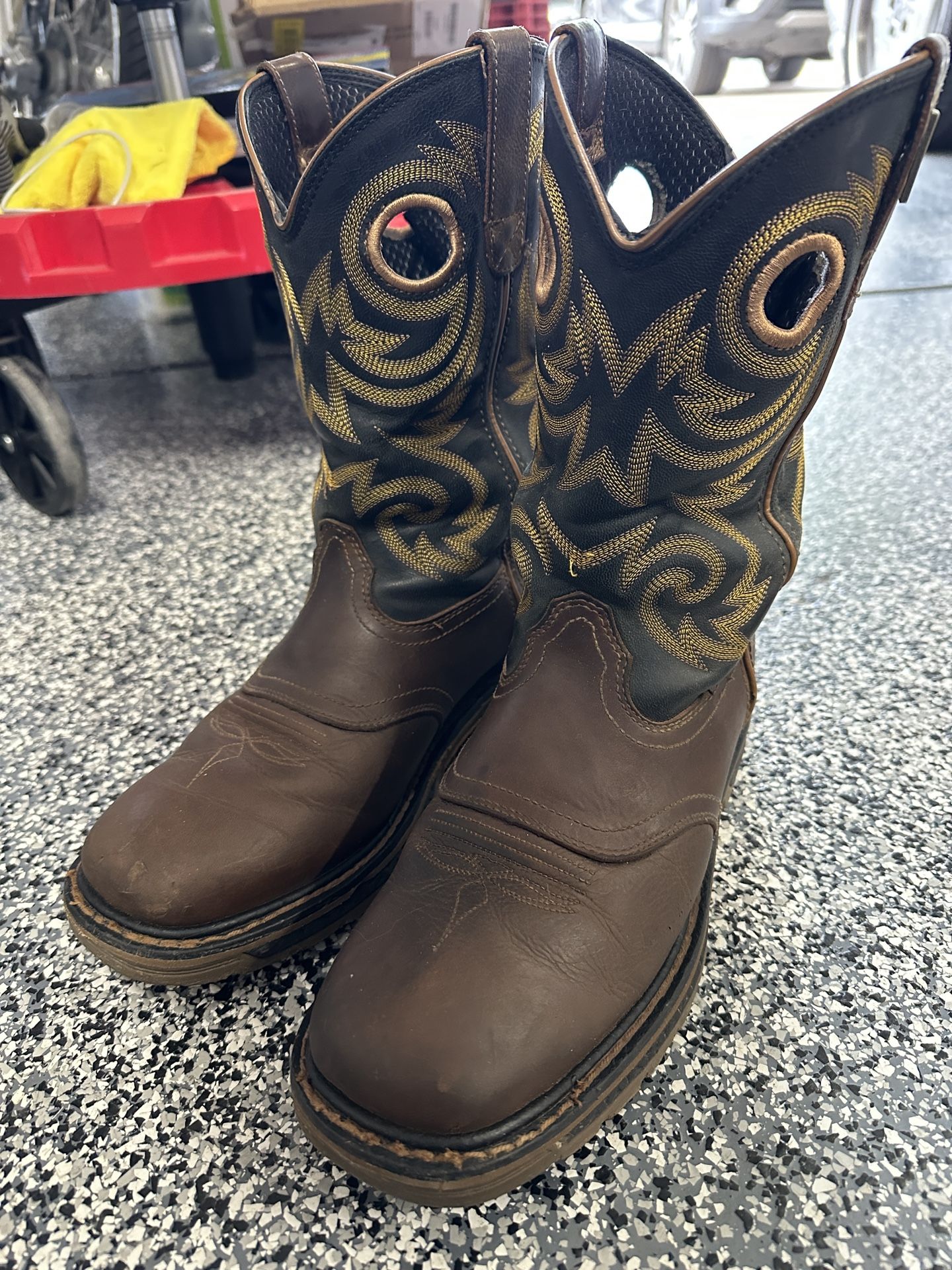 Georgia Boot Carbo-Tec Wellington work boots, size 8M