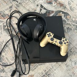 PS4 w/ headset and controller 