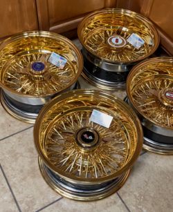 13x7—14x7…ALL GOLD ….Zenith Style W Custom Tyres Of Your Choice