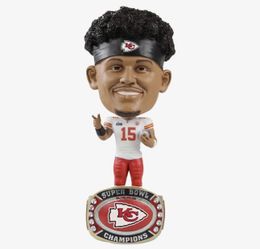 Patrick Mahomes KC Chiefs Super Bowl LVII Champs Ring Bighead Bobble NEW FOCO