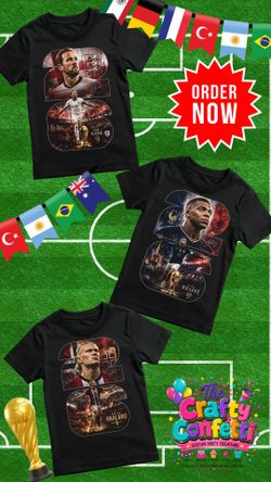 ⚽ FIFA Soccer Player T-Shirts – 100% Heavy Cotton | Custom Designs ⚽