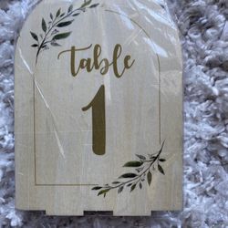 Table Numbers For Wedding Reception