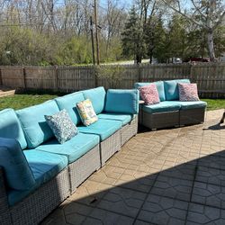 7 Piece Sectional Outdoor Patio Furniture Set