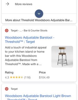FIRM PRICE BRAND NEW Adjustable barstool