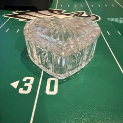 Glass Heart Jewelry Box 