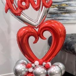 Valentine's Day balloon arrangements