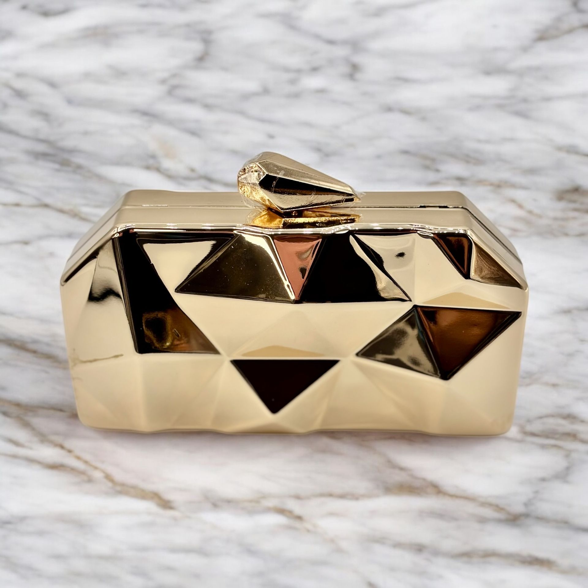 Modern Metallic Gold Clutch Purse