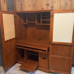 Wooden Armoire/Desk