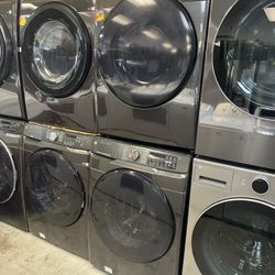 Samsung BIXBY Steam Washer 5.0 Cu Ft And Dryer Gas 