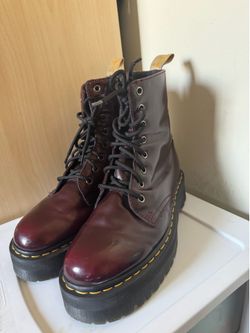 Dr Martens Jadon II Platform Boots Cherry Red Women's 9 / EU 41