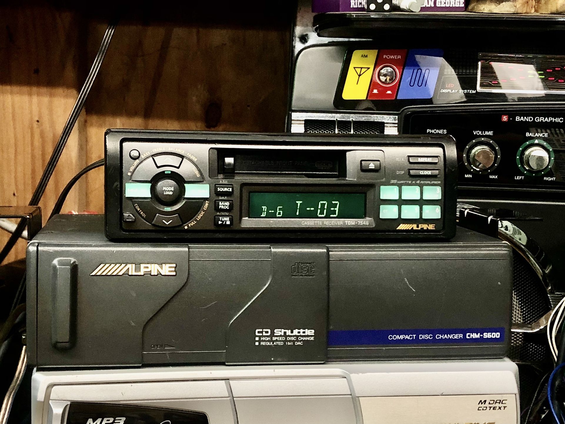 "Old School" Alpine TDM-7546 Stereo Cassette Receiver & Chm-S600 CD Changer