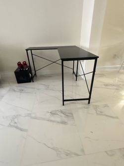 Computer desk dark wood