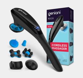 Geniani Handheld Massager With  Attachments And Storage Bag, Like New
