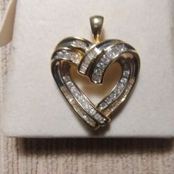 1 Carat Diamond Heart ❤️ Pendant 10kt Gold