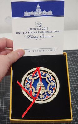 The United States Capital 2017 Holiday Ornament BNIB