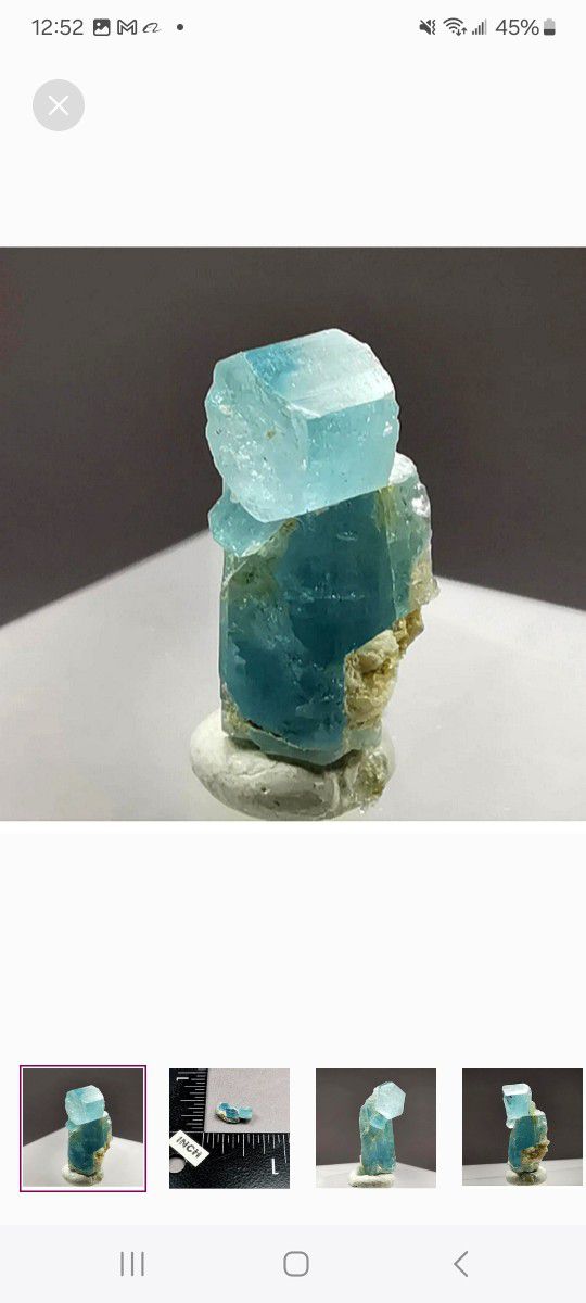 2.01ct Aquamarine / Thuong Xuan, Vietnam / Rough Crystal Gemstone Specimen