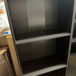 Black Bookcase With Adjustable Shelving