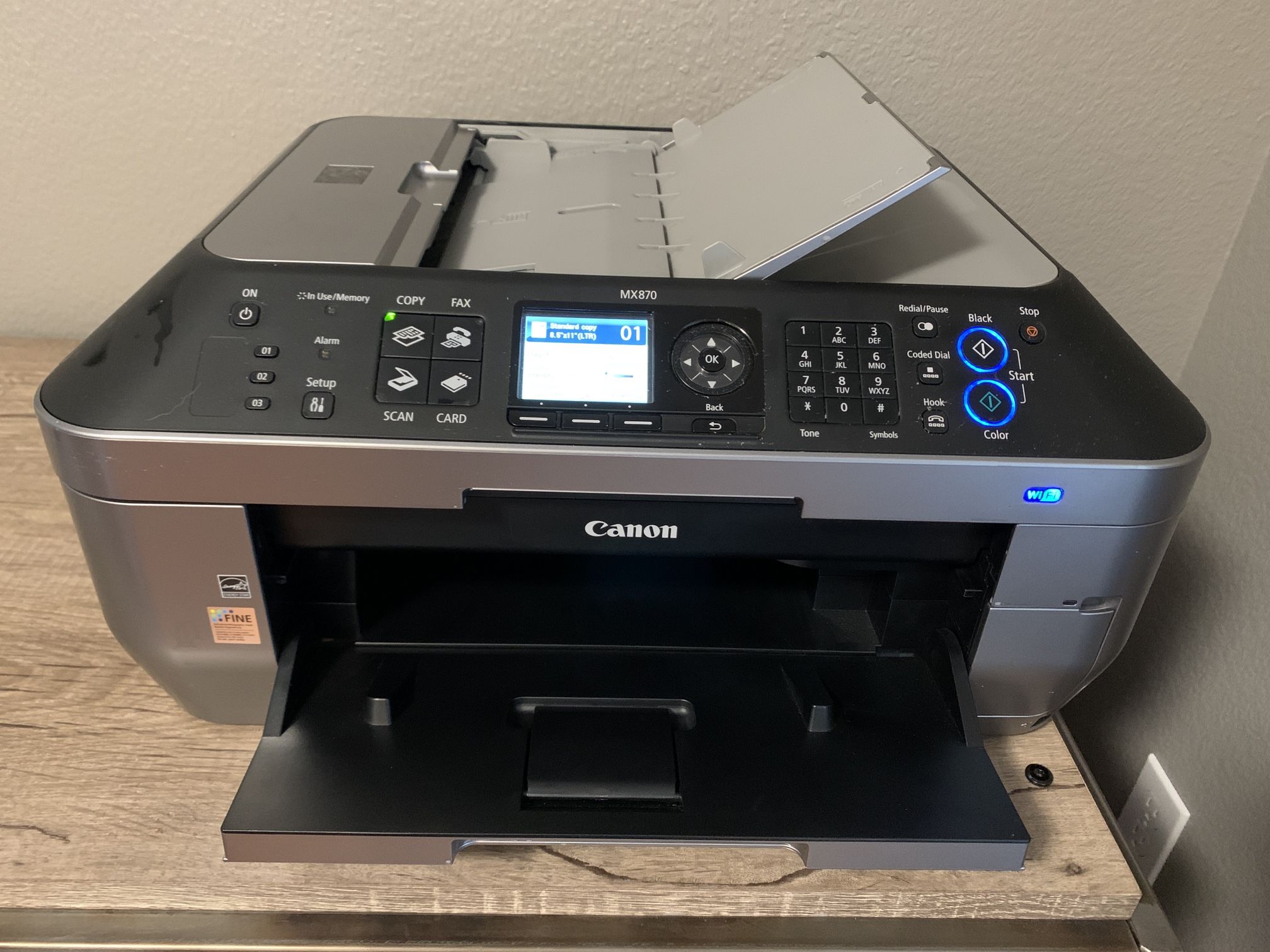Canon MX870 Inkjet Printer, Scanner, Copier, & Fax
