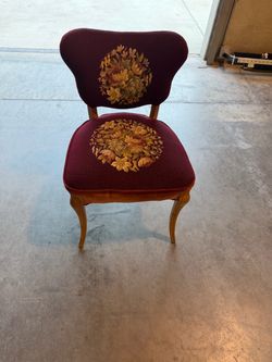 Vintage Needlepoint Accent Chair
