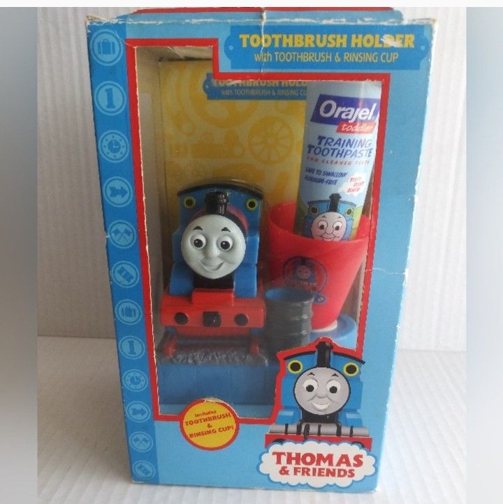 Thomas & Friends - Train , Cup & Toothbrush Holder with Original Box - Collectible 