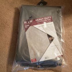 20'×20' Heavy Duty Silver Tarp 