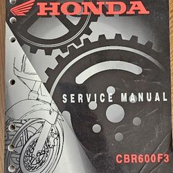 Honda 1(contact info removed) CBR 600 F3 Service Manual 