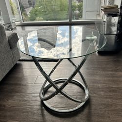 3 Round Glass Tables 